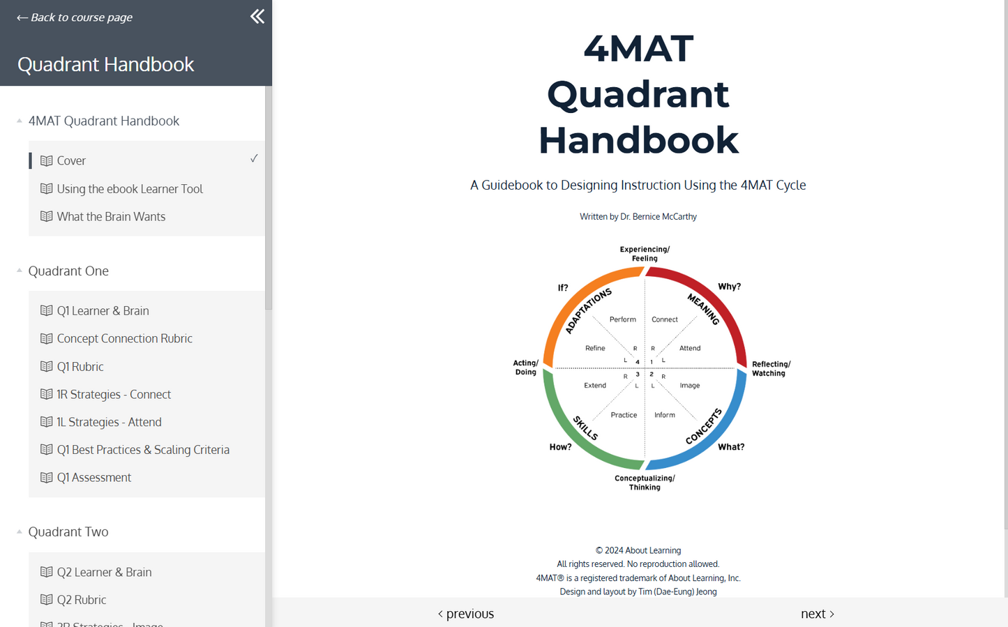 4MAT Quadrant Handbook